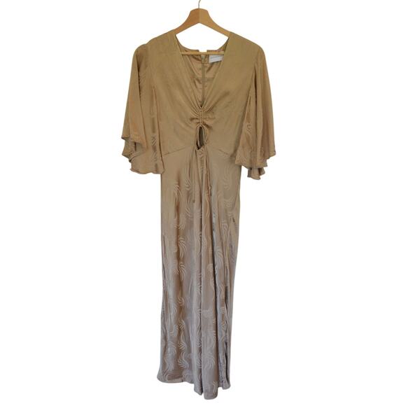 Significant Other Lillian Satin Jacquard Maxi Dress Size 6 - Picture 3 of 6